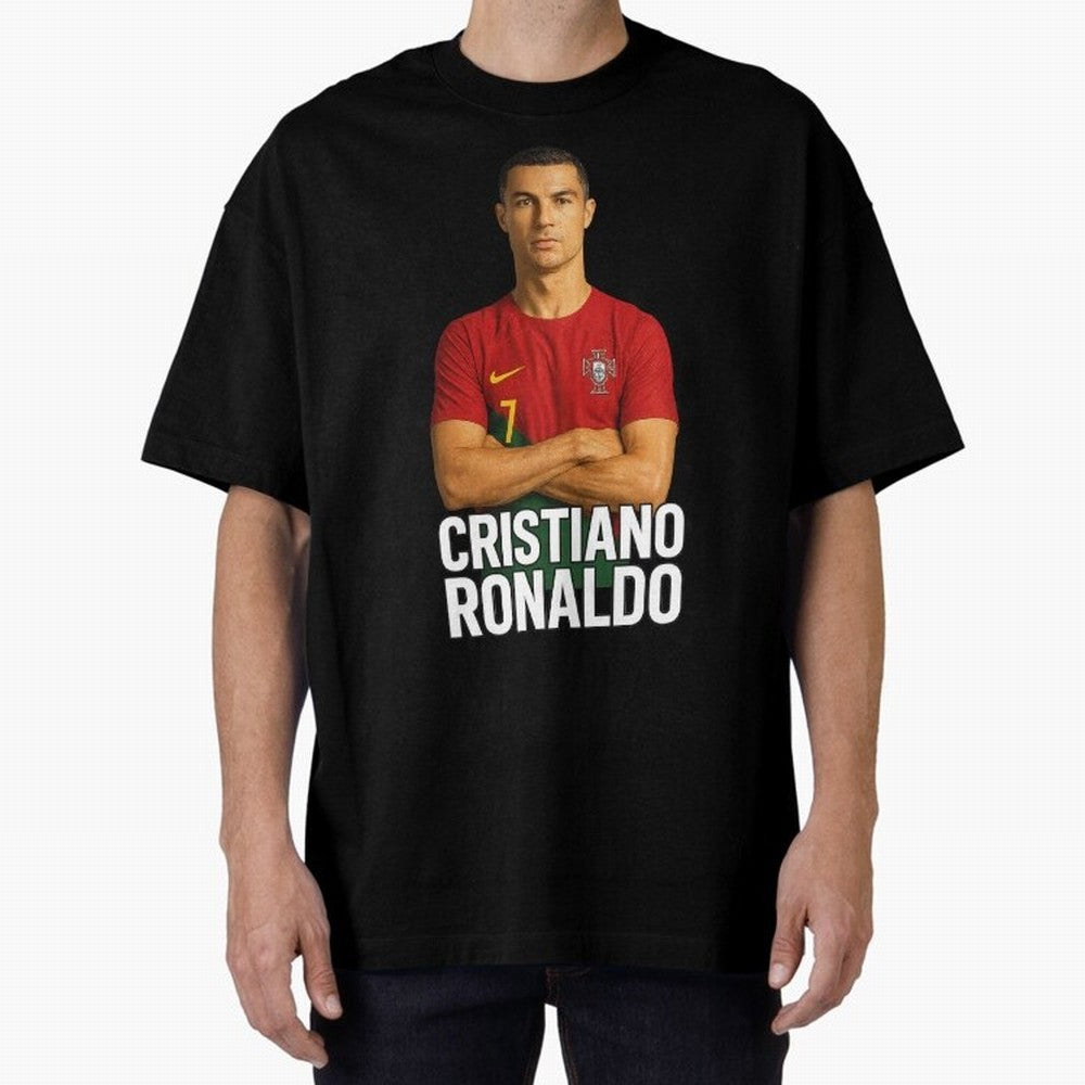 Cristiano Ronaldo Oversized T-Shirt Show Your Tournament Heart for Match Day Hype around FIFA World Cup 2026 Group Stage, Mbappe, England and Germany, Classic Soccer Heritage, Championship Pressure, Fan Loyalty and International Pride; Built for