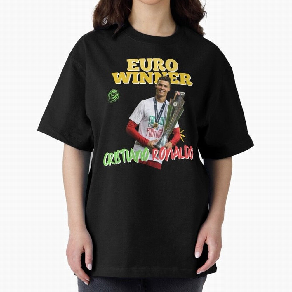 Cristiano Ronaldo Euro Winner Oversized T-Shirt Refresh the FIFA World Cup 2026 Group Stage Journey through Neymar, Haaland and Cristiano Ronaldo Highlights, Argentina, France and Brazil Pride, Match Day Excitement, Supporter Culture, Golden Goals