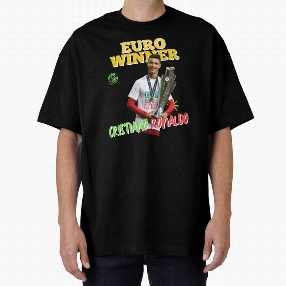 Cristiano Ronaldo Euro Winner Oversized T-Shirt Refresh the FIFA World Cup 2026 Group Stage Journey through Neymar, Haaland and Cristiano Ronaldo Highlights, Argentina, France and Brazil Pride, Match Day Excitement, Supporter Culture, Golden Goals