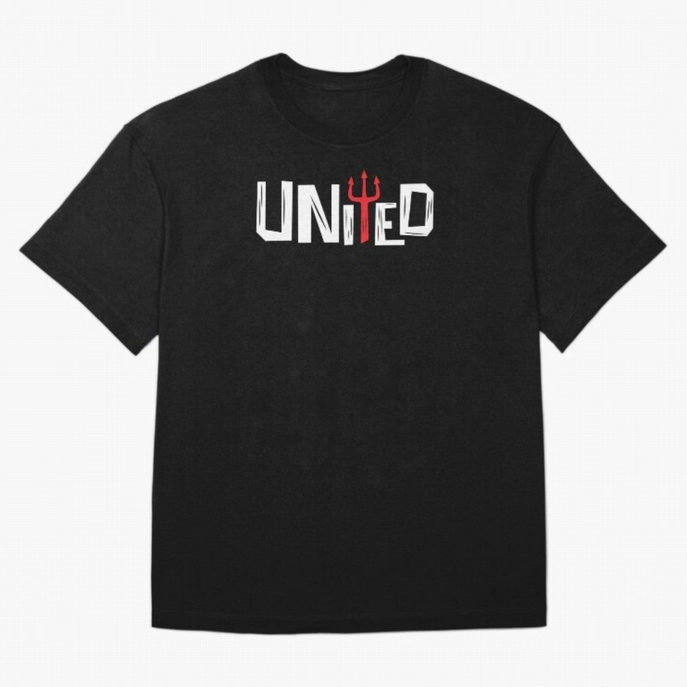 Manchester United - United Typography Oversized T-Shirt Show Fan Pride Across Match Day Hype around FIFA World Cup 2026 Group Stage, Messi and Cristiano Ronaldo, Spain and Netherlands, Sports Nostalgia, International Competition, Famous Players and