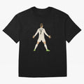 Cristiano Ronaldo Iconic Celebration Oversized T-Shirt Celebrate the Road through FIFA World Cup 2026 Spirit, Driven by Portugal, Cristiano Ronaldo, Classic Soccer Heritage, Championship Pressure, Fan Loyalty and International Pride; Great for