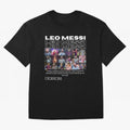 Leo Messi design Oversized T-Shirt Show Fan Pride Across Match Day Hype around FIFA World Cup 2026, Mbappe and Neymar, Germany, Retro Football Energy, Iconic Rivalries, Trophy Chase Drama and Stadium Atmosphere; Built for Supporters Chasing Trophy