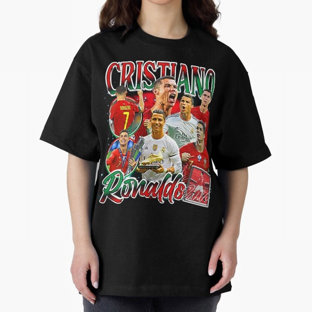 Cristiano Ronaldo Premium Quality Oversized T-Shirt Make Your Look Match FIFA World Cup 2026 Group Stage Inspired by Mbappe and Neymar, Argentina and Brazil Energy, Soccer Culture, Superstar Moments, National Team Dreams and Competitive Fire; Made