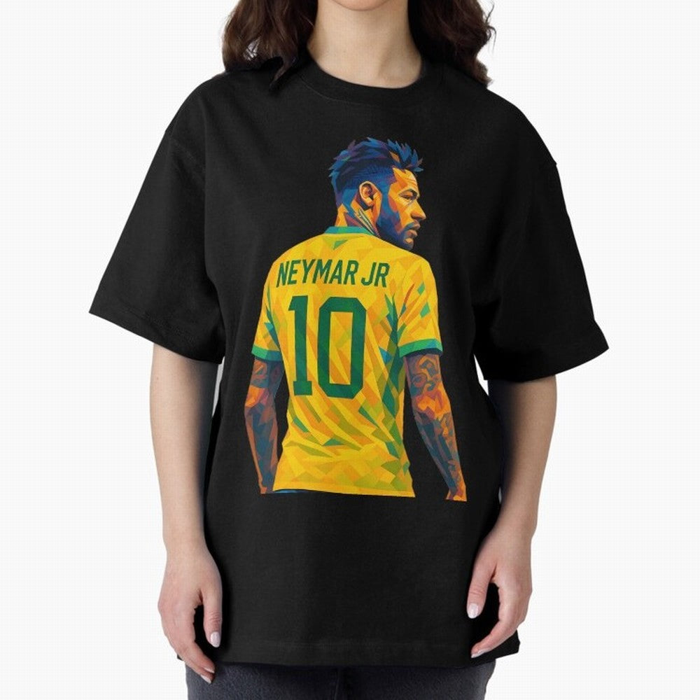 Neymar Jr Oversized T-Shirt Represent Match Day Hype around FIFA World Cup 2026, Messi, Neymar and Mbappe, France and Portugal, Stadium Memories, Football Loyalty, International Chants and Championship Tradition; Perfect for People Who Love