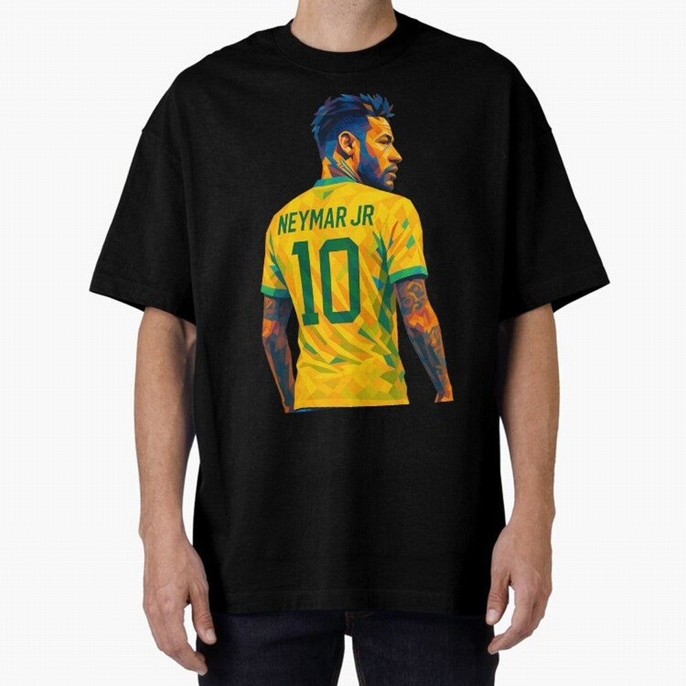 Neymar Jr Oversized T-Shirt Represent Match Day Hype around FIFA World Cup 2026, Messi, Neymar and Mbappe, France and Portugal, Stadium Memories, Football Loyalty, International Chants and Championship Tradition; Perfect for People Who Love