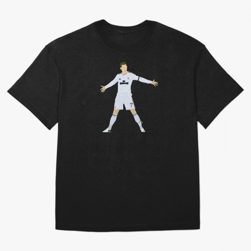 Cristiano Ronaldo celebrates at Real Madrid Oversized T-Shirt Celebrate FIFA World Cup 2026 Group Stage for Fans of CR7 and Spain and Netherlands, Bringing Stadium Memories, Football Loyalty, International Chants and Championship Tradition; Great