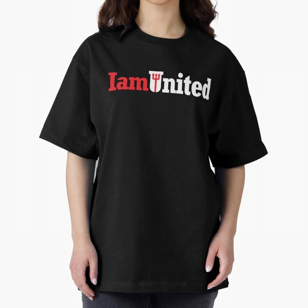 Manchester United I am United Oversized T-Shirt Get Ready for Global Football Passion for FIFA World Cup 2026 USA Canada Mexico, Capturing Messi and Cristiano Ronaldo, Argentina, Vintage Soccer Flavor, Modern Football Stars, National Flags and