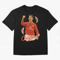 Young Cristiano Ronaldo Man United Art ¨C Rising Soccer Legend Tribute	 Oversized T-Shirt Show Fan Pride Across FIFA World Cup 2026 USA Canada Mexico Spirit, Connected to Netherlands, Haaland and Mbappe, Football Passion, Legendary Performances,