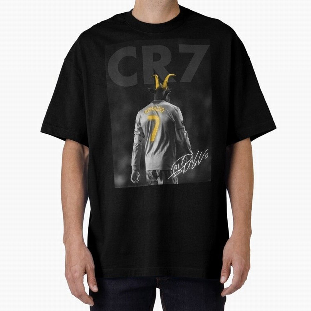CR7 The Goat Poster Oversized T-Shirt Build FIFA World Cup 2026 Group Stage Connected to CR7 and Messi, Brazil, Portugal and Argentina Energy, Worldwide Fan Energy, Dramatic Goals, Stadium Lights and Championship Celebrations; Ideal for Football