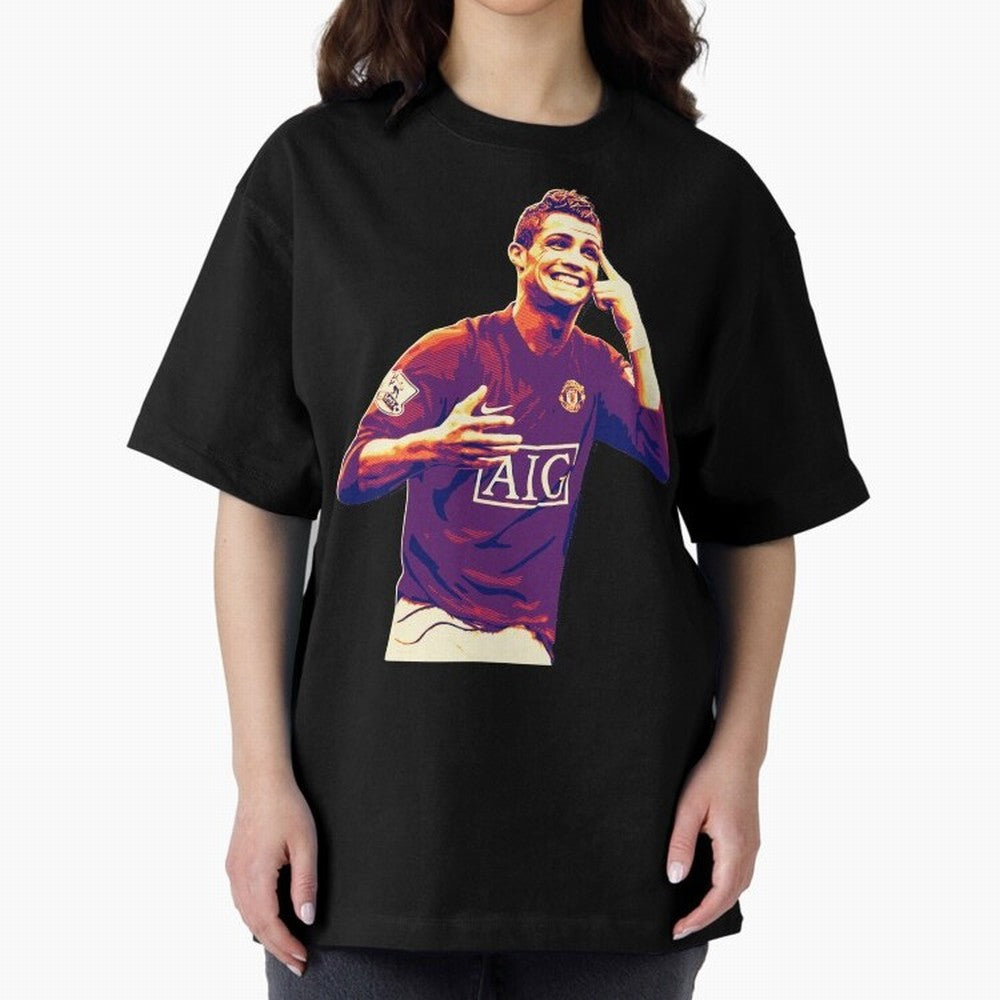ronaldo Manchester United jarsey Oversized T-Shirt Share FIFA World Cup 2026 USA Canada Mexico with Haaland and Mbappe, Argentina Energy, Game Day Rituals, Football Legends, Country Pride and the Road to the Final; Perfect for Fans, Collectors,
