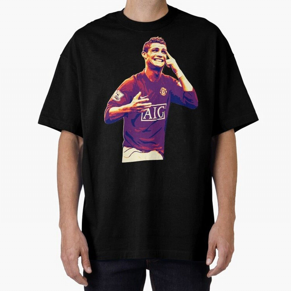 ronaldo Manchester United jarsey Oversized T-Shirt Share FIFA World Cup 2026 USA Canada Mexico with Haaland and Mbappe, Argentina Energy, Game Day Rituals, Football Legends, Country Pride and the Road to the Final; Perfect for Fans, Collectors,