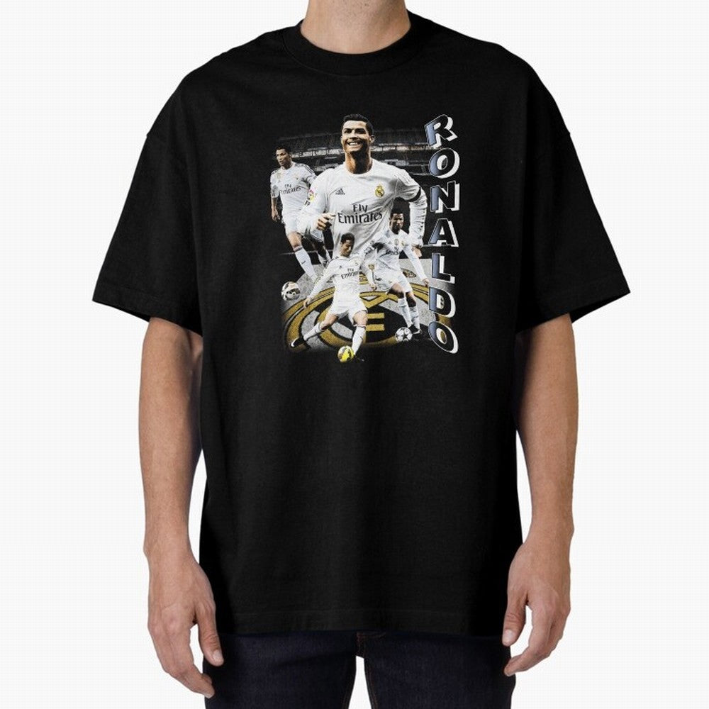 Cristiano Ronaldo Vintage Oversized T-Shirt Follow FIFA World Cup 2026 Featuring Neymar, Germany Energy, Championship Spirit, Famous Goals, Roaring Crowds and International Football Unity; Made for Collectors Who Enjoy Iconic Players, Country