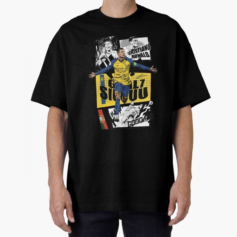 Cristiano Ronaldo CR7 Scorer Oversized T-Shirt Carry Match Day Hype around FIFA World Cup 2026, Messi, Neymar and Mbappe, Argentina, France and Brazil, Football History, Final Match Energy, Crowd Noise and Once in a Lifetime Moments; Great for