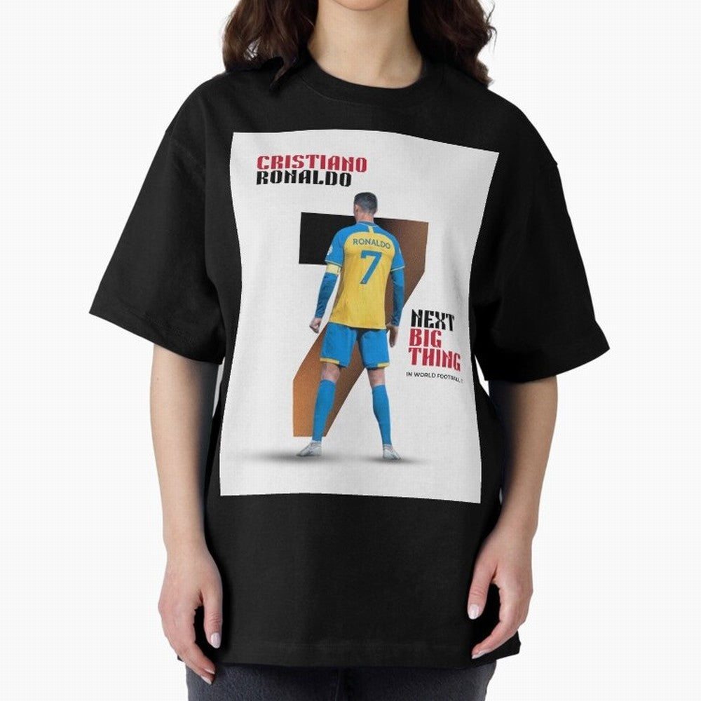 Cristiano Ronaldo Oversized T-Shirt Fuel FIFA World Cup 2026 USA Canada Mexico for Fans of Messi and Spain and Netherlands, Bringing Sports Nostalgia, International Competition, Famous Players and Unforgettable Victories; Perfect for People Who