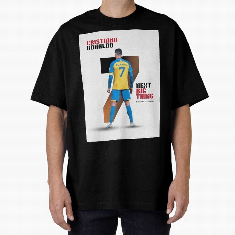 Cristiano Ronaldo Oversized T-Shirt Fuel FIFA World Cup 2026 USA Canada Mexico for Fans of Messi and Spain and Netherlands, Bringing Sports Nostalgia, International Competition, Famous Players and Unforgettable Victories; Perfect for People Who