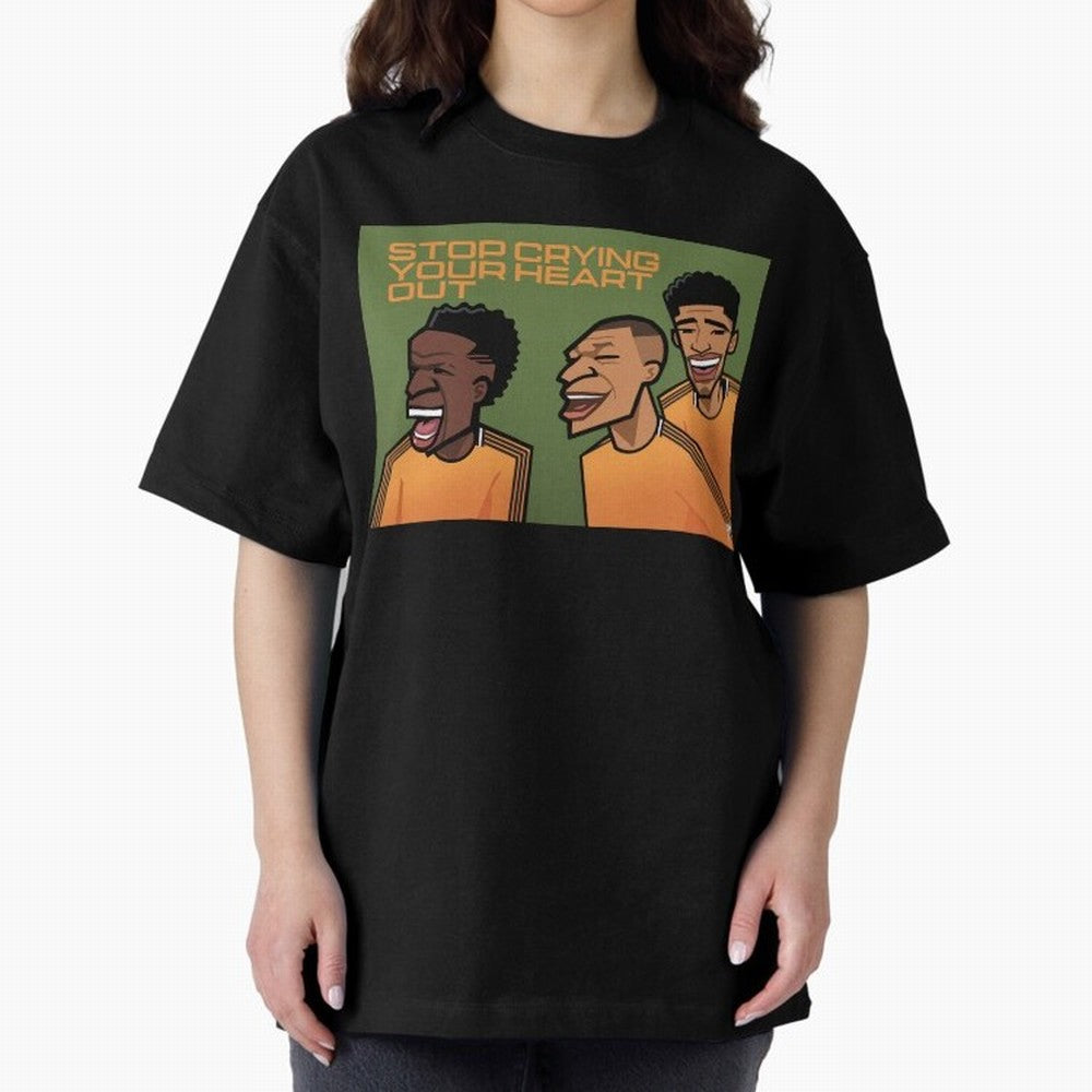 stop crying your heart out Oversized T-Shirt Feel the Heartbeat of the FIFA World Cup 2026 Group Stage Journey through Cristiano Ronaldo Highlights, Argentina and Brazil Pride, Game Day Rituals, Football Legends, Country Pride and the Road to the