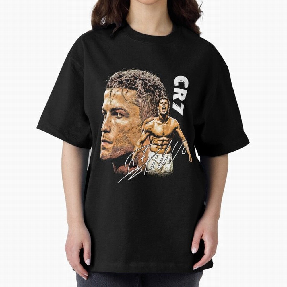 Cristiano Ronaldo Football Legend T-Shirt Oversized T-Shirt Bring Supporter Culture to FIFA World Cup 2026 Spirit, Celebrating England, France and Netherlands, Mbappe and Neymar, Match Day Excitement, Supporter Culture, Golden Goals and Global