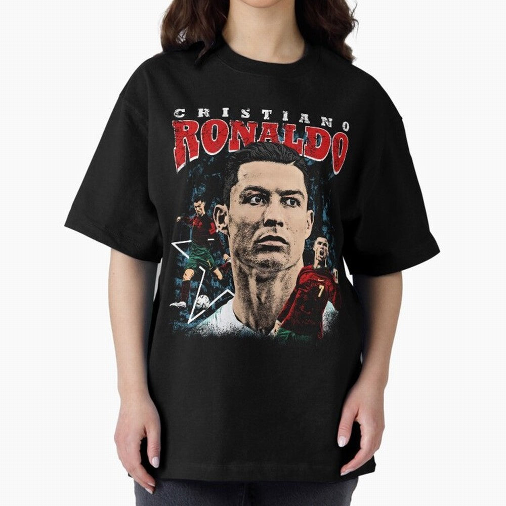 Cristiano Ronaldo CR7 Iconic T-Shirt Oversized T-Shirt Remember Iconic Moments from FIFA World Cup 2026 Connected to Neymar, Brazil Energy, Football History, Final Match Energy, Crowd Noise and Once in a Lifetime Moments; Great for Watch Parties,