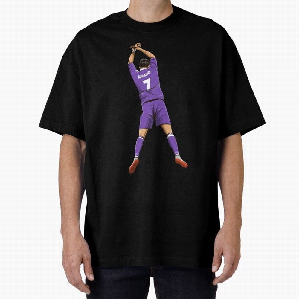 Cristiano Ronaldo Oversized T-Shirt Celebrate Global Passion for Match Day Hype around FIFA World Cup 2026 Group Stage, CR7 and Messi, Spain and Netherlands, Fan Favorite Moments, National Team Passion, Big Match Drama and Soccer History; Ideal for