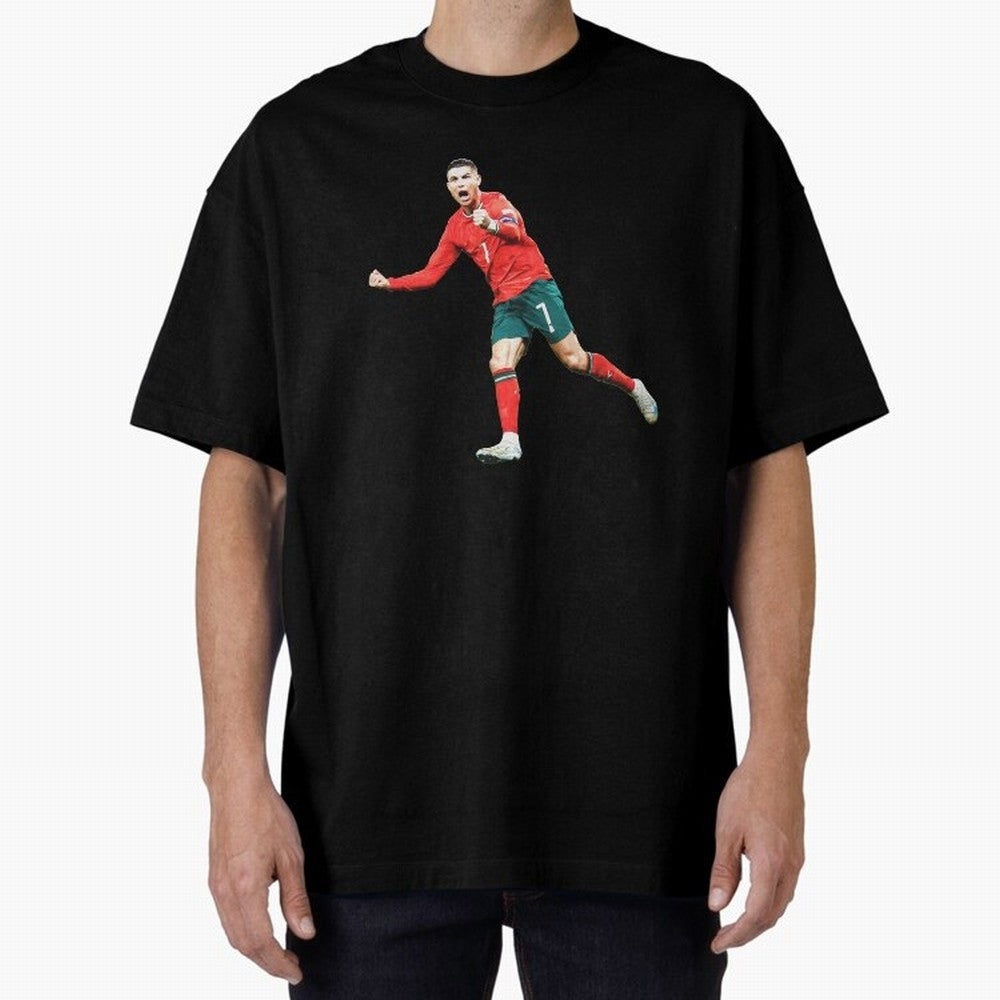 Cristiano Ronaldo Oversized T-Shirt Celebrate the Road through the FIFA World Cup 2026 Group Stage Journey through Messi, Neymar and Mbappe Highlights, Netherlands Pride, Vintage Soccer Flavor, Modern Football Stars, National Flags and Final Night