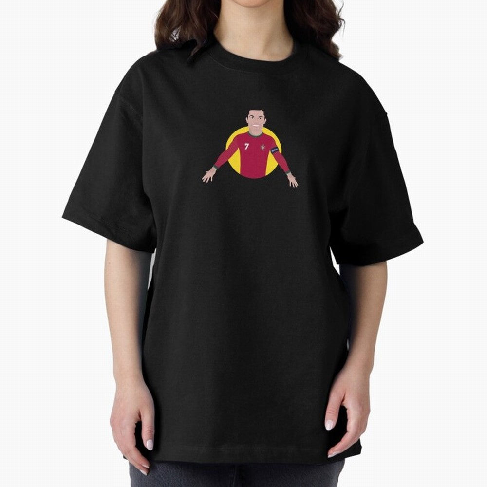 Goat Cr7 Portugal Cristiano Ronaldo Cieszynka siuuuuuuu Oversized T-Shirt Celebrate Golden Goal Energy in the FIFA World Cup 2026 Journey through CR7 and Messi Highlights, Spain and Netherlands Pride, Football History, Final Match Energy, Crowd