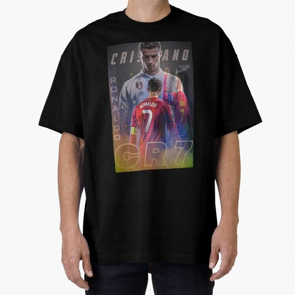 CR7 Oversized T-Shirt Celebrate Global Passion for FIFA World Cup 2026 for Fans of Messi, Neymar and Mbappe and Portugal, Bringing Goal Celebration Energy, Supporter Heritage, Football Icons and Worldwide Tournament Joy; Perfect for Fans,