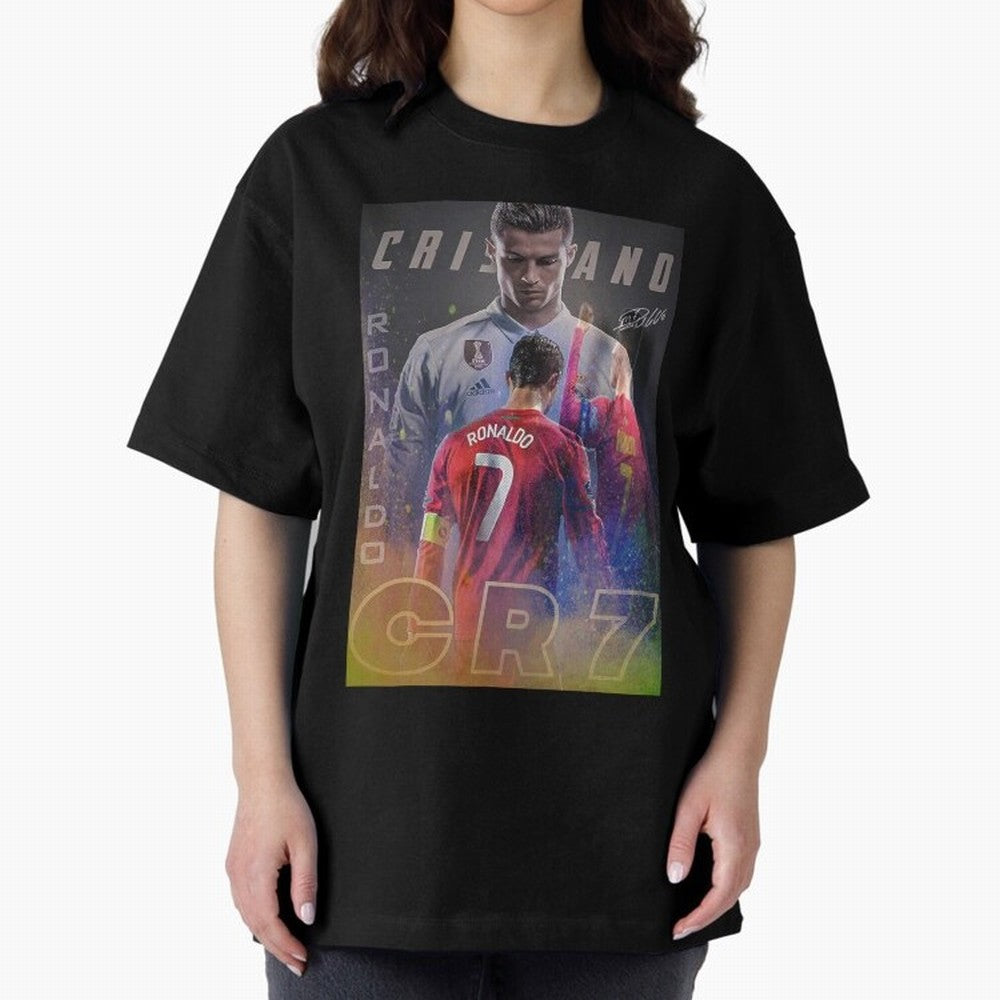 CR7 Oversized T-Shirt Celebrate Global Passion for FIFA World Cup 2026 for Fans of Messi, Neymar and Mbappe and Portugal, Bringing Goal Celebration Energy, Supporter Heritage, Football Icons and Worldwide Tournament Joy; Perfect for Fans,