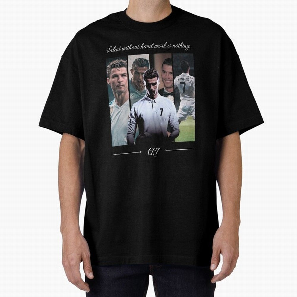 Ronaldo CR7 Oversized T-Shirt Mark the FIFA World Cup 2026 USA Canada Mexico Journey through Messi Highlights, France Pride, Championship Spirit, Famous Goals, Roaring Crowds and International Football Unity; Perfect for Supporters Who Want Bold