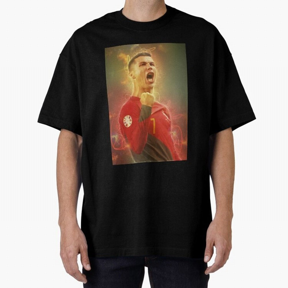 Ronaldo portugal jarsey Oversized T-Shirt Feel the Heartbeat of Global Football Passion for FIFA World Cup 2026 Group Stage, Inspired by Messi, France and Portugal, Worldwide Fan Energy, Dramatic Goals, Stadium Lights and Championship Celebrations;