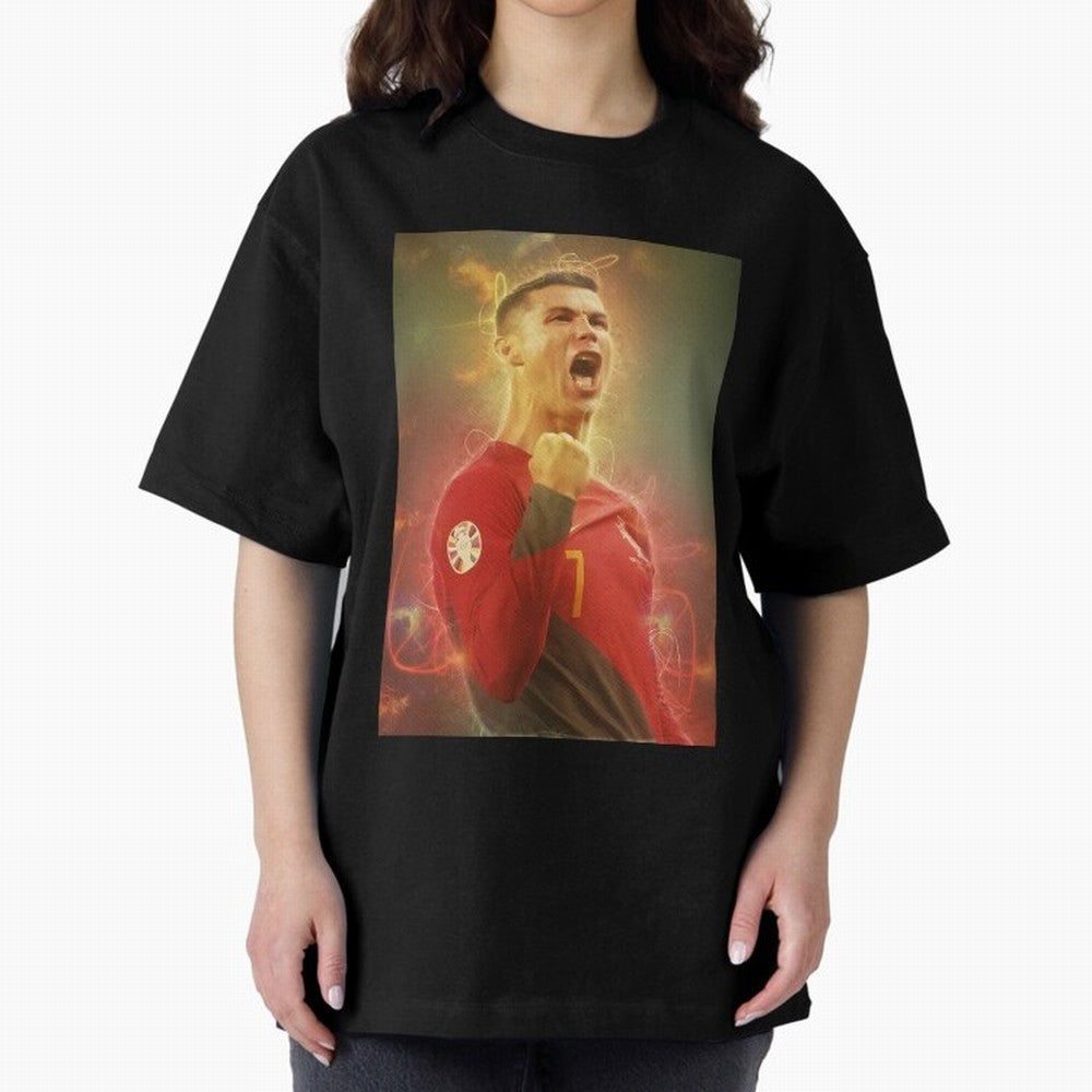 Ronaldo portugal jarsey Oversized T-Shirt Feel the Heartbeat of Global Football Passion for FIFA World Cup 2026 Group Stage, Inspired by Messi, France and Portugal, Worldwide Fan Energy, Dramatic Goals, Stadium Lights and Championship Celebrations;