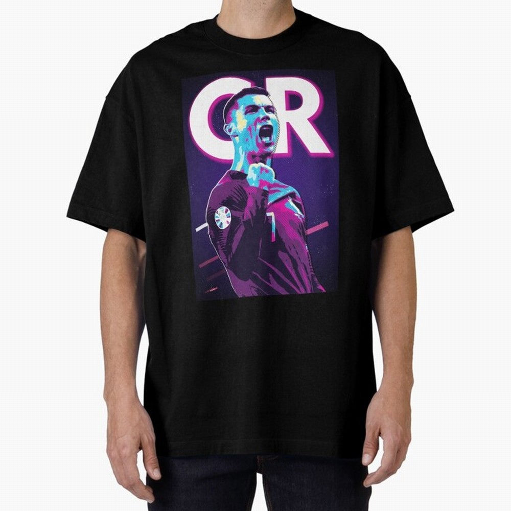 Ronaldo Oversized T-Shirt Stand with FIFA World Cup 2026 USA Canada Mexico Spirit, Built around Portugal, Spain and Germany, Messi and Cristiano Ronaldo, Champion Mindset, Group Stage Buzz, Knockout Tension and Passionate Fan Culture; Perfect for