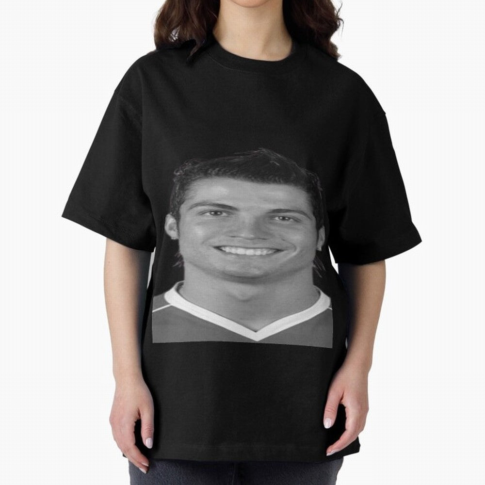 Cristiano Ronaldo Oversized T-Shirt Honor the Beautiful Game during FIFA World Cup 2026 for Fans of Cristiano Ronaldo and France and Portugal, Bringing Match Day Excitement, Supporter Culture, Golden Goals and Global Football Passion; Ideal for