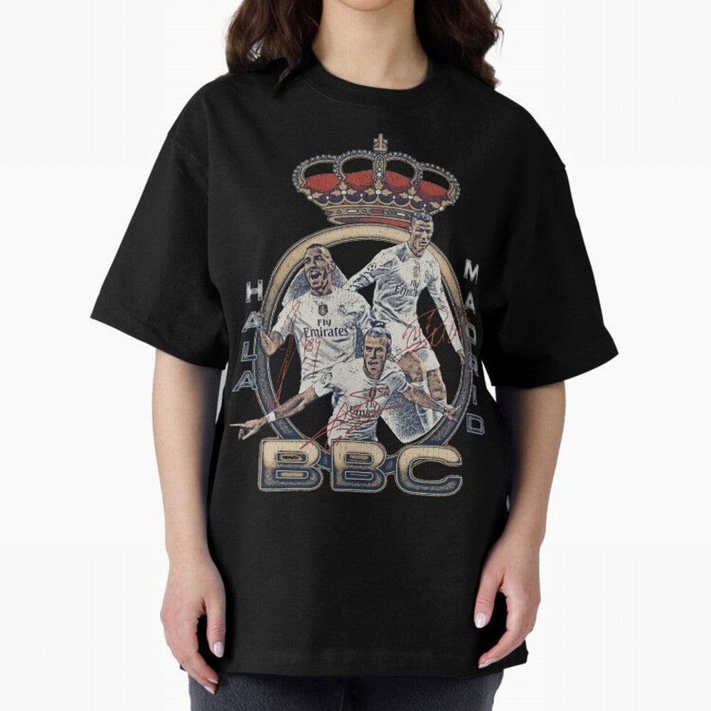 BBC of Real Madrid Oversized T-Shirt Celebrate National Team Dreams in the FIFA World Cup 2026 USA Canada Mexico Journey through Neymar, Haaland and Cristiano Ronaldo Highlights, Argentina Pride, Football Passion, Legendary Performances, Festival