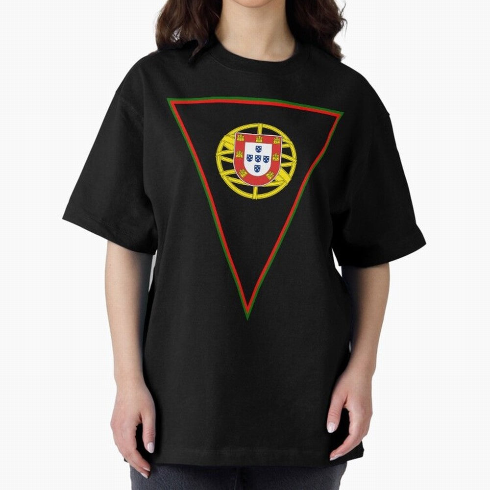 Portugal Flag & Coat of arms Oversized T-Shirt Celebrate Fan Favorites in FIFA World Cup 2026 Capturing Mbappe, Argentina Energy, Champion Mindset, Group Stage Buzz, Knockout Tension and Passionate Fan Culture; Created for Match Day Parties, Soccer