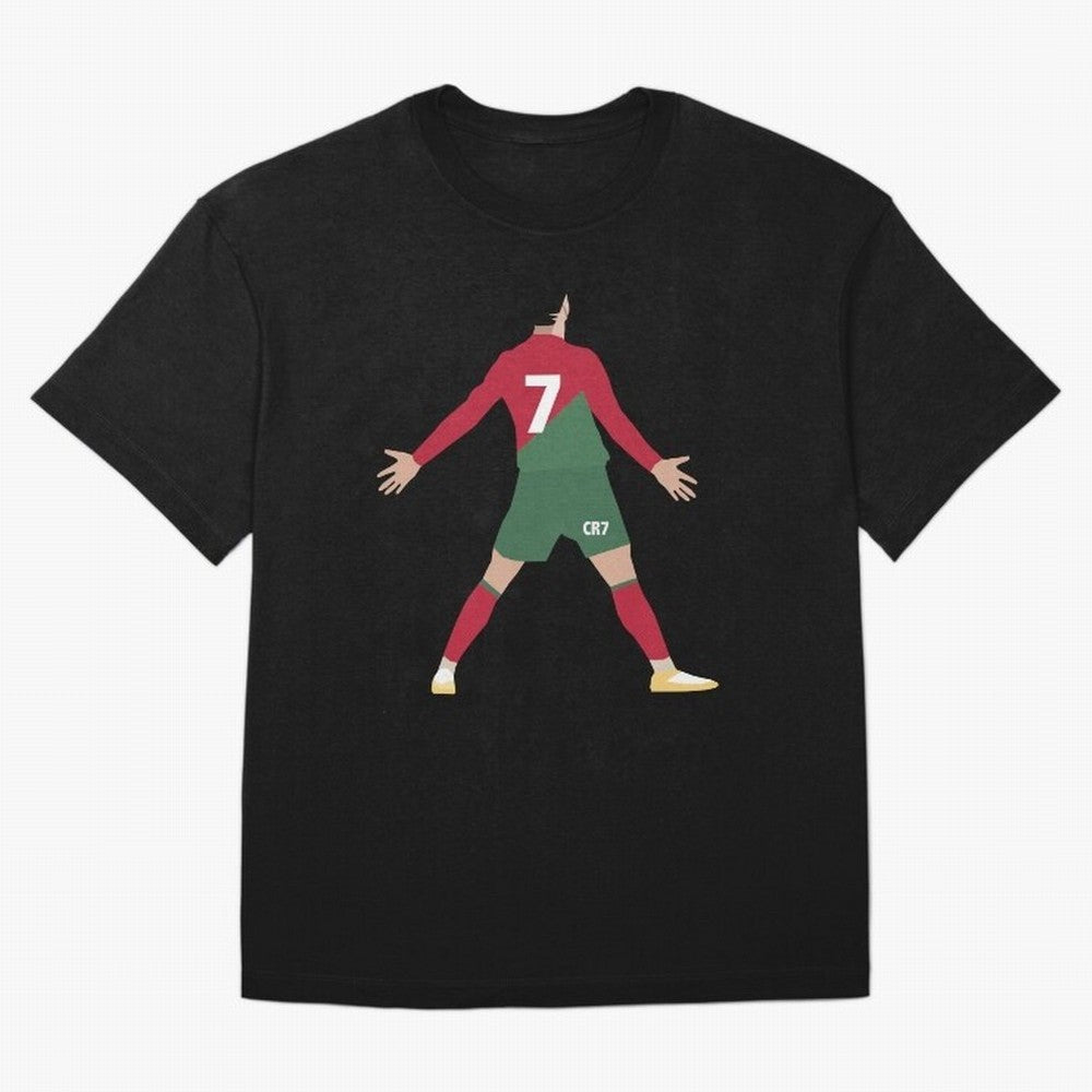 Cristiano Ronaldo illustration Oversized T-Shirt Represent the Passion of Match Day Hype around FIFA World Cup 2026 USA Canada Mexico, Cristiano Ronaldo, Haaland and CR7, England, Global Supporter Spirit, Legendary Goals, National Colors and