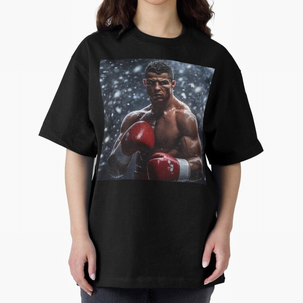 Cristiano Ronaldo: The Unexpected Boxer Oversized T-Shirt Bring World Football Passion into Global Football Passion for FIFA World Cup 2026, Driven by Messi, CR7 and Mbappe, Portugal, Football Festival Excitement, Trophy Ambitions, Country
