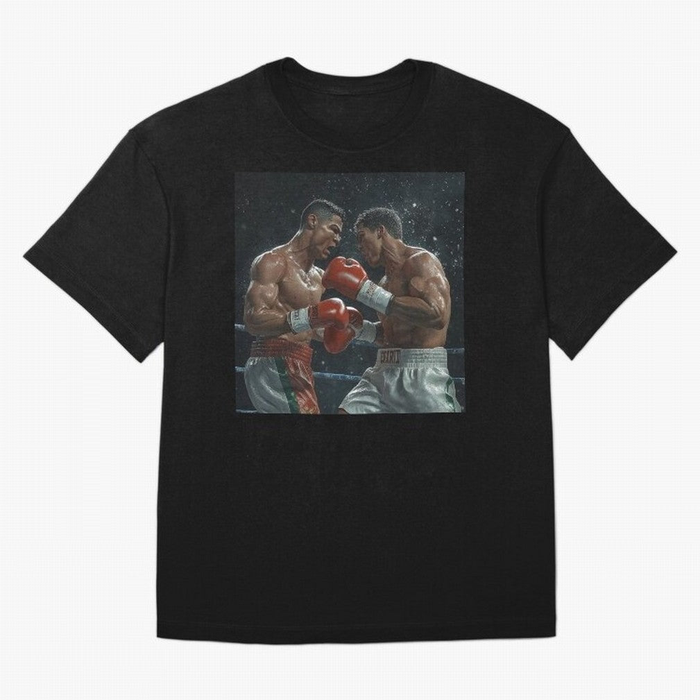Cristiano Ronaldo vs Alvarez Canelo: Gaming Duel Between Legends Oversized T-Shirt Fuel the Hype around FIFA World Cup 2026 for Fans of Cristiano Ronaldo, Haaland and CR7 and Germany, Bringing Championship Spirit, Famous Goals, Roaring Crowds and