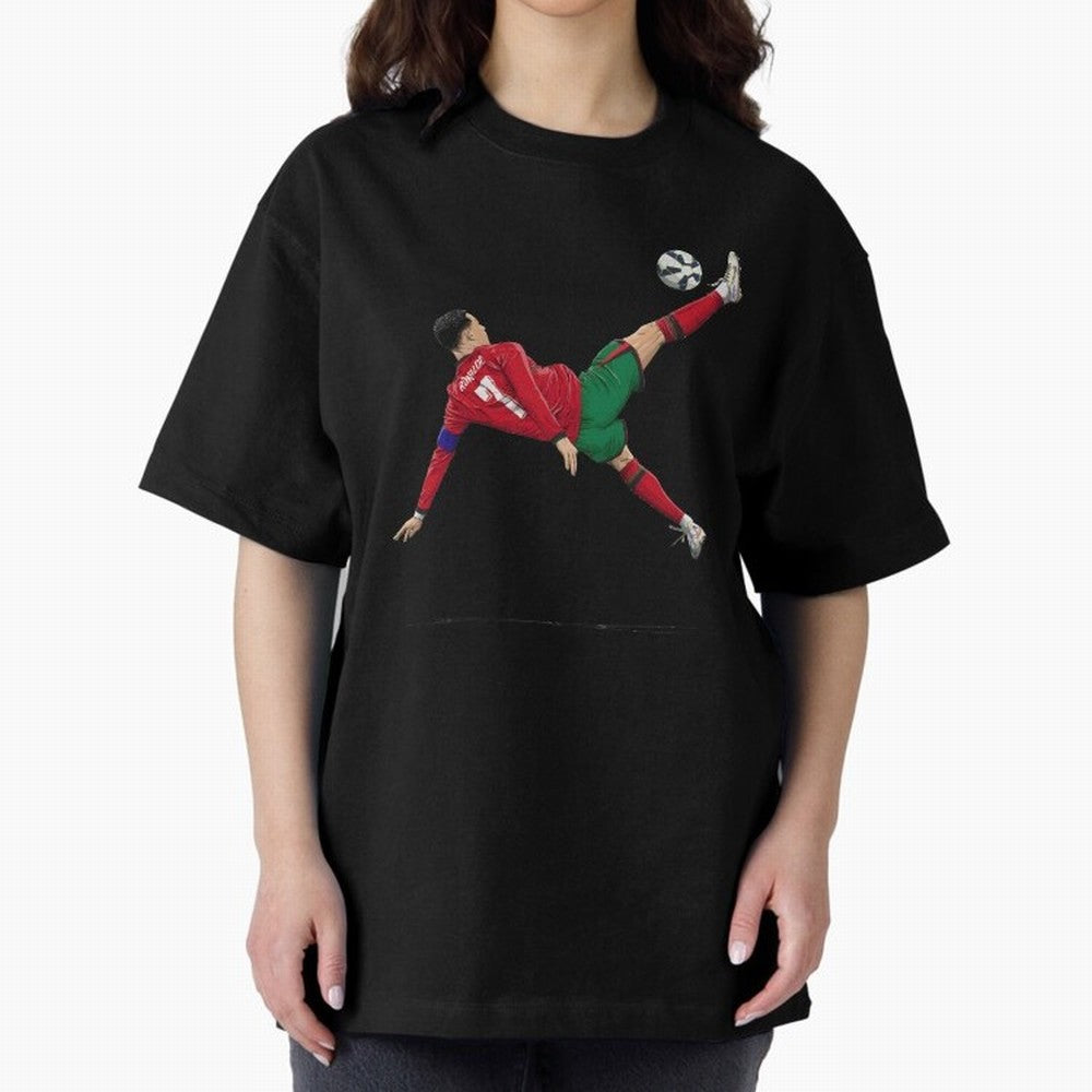 Ronaldo 910 Goal Bicycle Kick Oversized T-Shirt Represent Football Lovers during the FIFA World Cup 2026 Group Stage Journey through Messi Highlights, Argentina Pride, Stadium Chants, National Pride, Trophy Dreams and Unforgettable Football