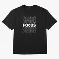 Focus Focus Focus (White Design) Oversized T-Shirt Celebrate the Biggest Stage of Global Football Passion for FIFA World Cup 2026, Filled with Cristiano Ronaldo, Argentina, France and Brazil, Champion Mindset, Group Stage Buzz, Knockout Tension and