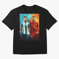 Lionel Messi and Cristiano Ronaldo Oversized T-Shirt Cheer through Every Moment of FIFA World Cup 2026 USA Canada Mexico Highlighting Neymar, Haaland and Cristiano Ronaldo, Netherlands Energy, Match Day Excitement, Supporter Culture, Golden Goals