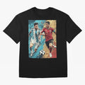 Lionel Messi and Cristiano Ronaldo Oversized T-Shirt Get Ready for the FIFA World Cup 2026 Group Stage Journey through Mbappe Highlights, Brazil, Portugal and Argentina Pride, Classic Soccer Heritage, Championship Pressure, Fan Loyalty and