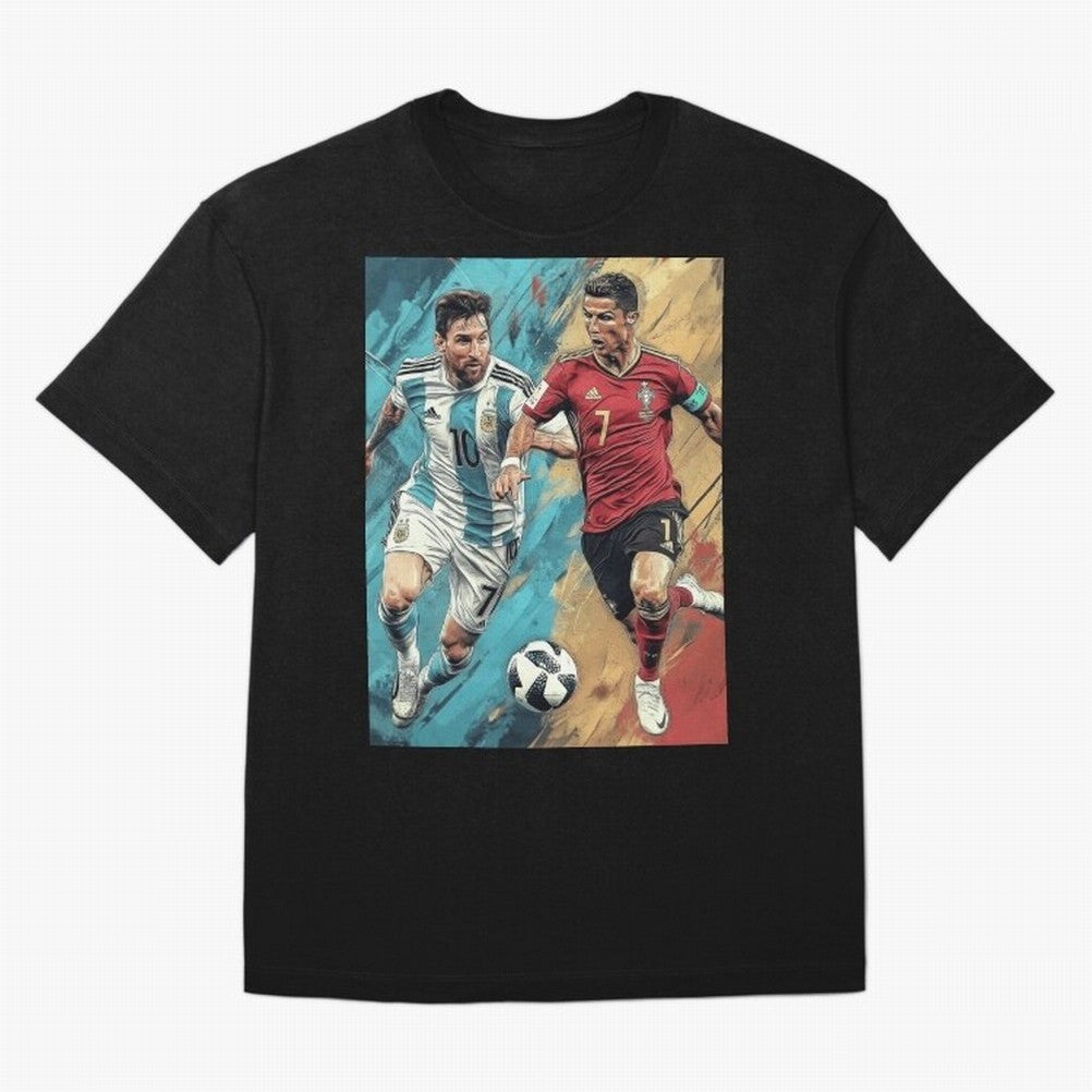 Lionel Messi and Cristiano Ronaldo Oversized T-Shirt Get Ready for the FIFA World Cup 2026 Group Stage Journey through Mbappe Highlights, Brazil, Portugal and Argentina Pride, Classic Soccer Heritage, Championship Pressure, Fan Loyalty and