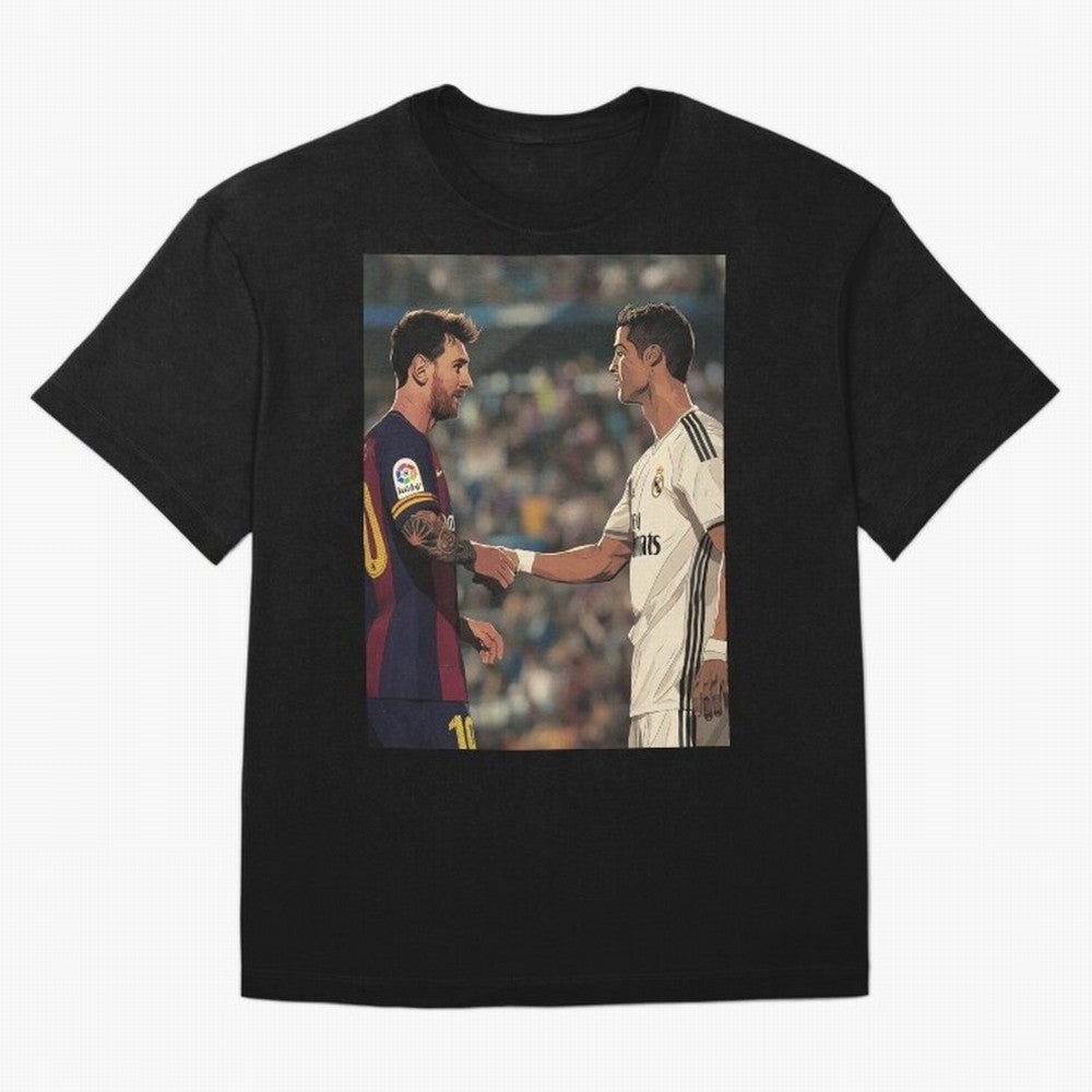 Lionel Messi and Cristiano Ronaldo Oversized T-Shirt Bring Stadium Energy to FIFA World Cup 2026 Spirit, Highlighting Argentina and Brazil, Mbappe, Champion Mindset, Group Stage Buzz, Knockout Tension and Passionate Fan Culture; Perfect for