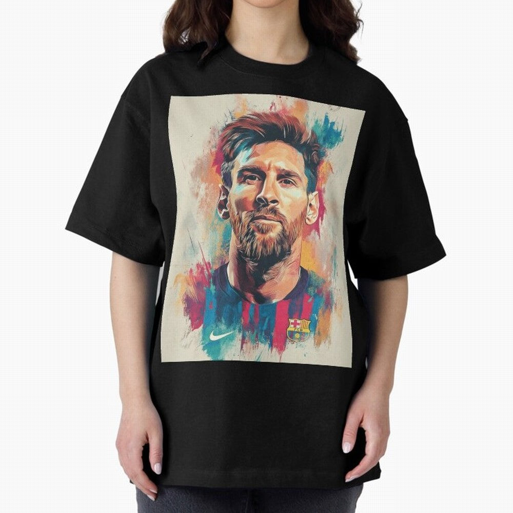 Lionel Messi Oversized T-Shirt Cheer for Match Day Hype around FIFA World Cup 2026, Neymar, Haaland and Cristiano Ronaldo, Spain and Netherlands, Soccer Culture, Superstar Moments, National Team Dreams and Competitive Fire; Made for Collectors Who