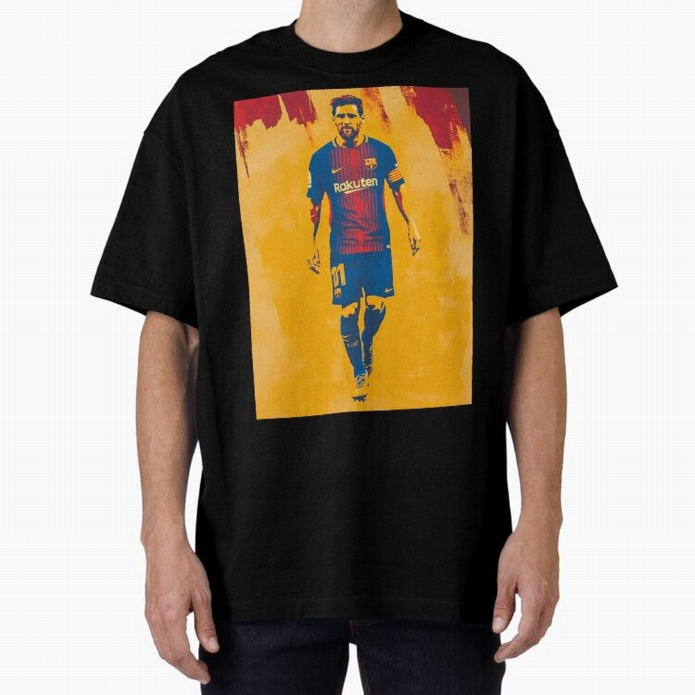 Lionel Messi Oversized T-Shirt Show Your Love for FIFA World Cup 2026 Group Stage Featuring Cristiano Ronaldo, Argentina, France and Brazil Energy, Sports Nostalgia, International Competition, Famous Players and Unforgettable Victories; Perfect for