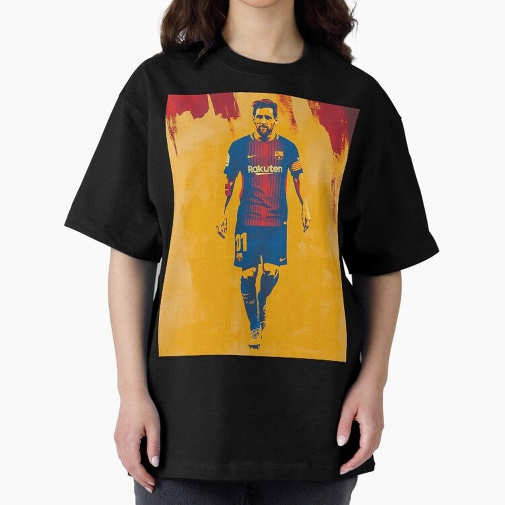 Lionel Messi Oversized T-Shirt Show Your Love for FIFA World Cup 2026 Group Stage Featuring Cristiano Ronaldo, Argentina, France and Brazil Energy, Sports Nostalgia, International Competition, Famous Players and Unforgettable Victories; Perfect for