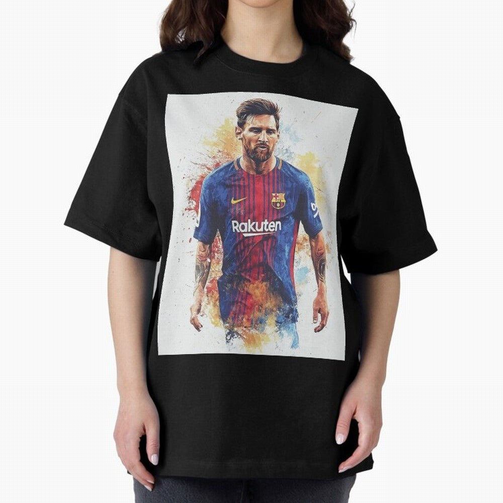 Lionel Messi Oversized T-Shirt Back the Journey through Match Day Hype around FIFA World Cup 2026 Group Stage, Haaland and Mbappe, Germany, Global Supporter Spirit, Legendary Goals, National Colors and Tournament Celebration; Perfect for People Who