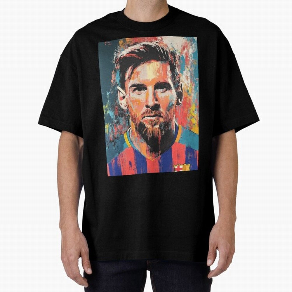 Lionel Messi Oversized T-Shirt Enjoy FIFA World Cup 2026 Group Stage for Fans of Neymar and Brazil, Portugal and Argentina, Bringing Vintage Soccer Flavor, Modern Football Stars, National Flags and Final Night Emotion; Created for Match Day