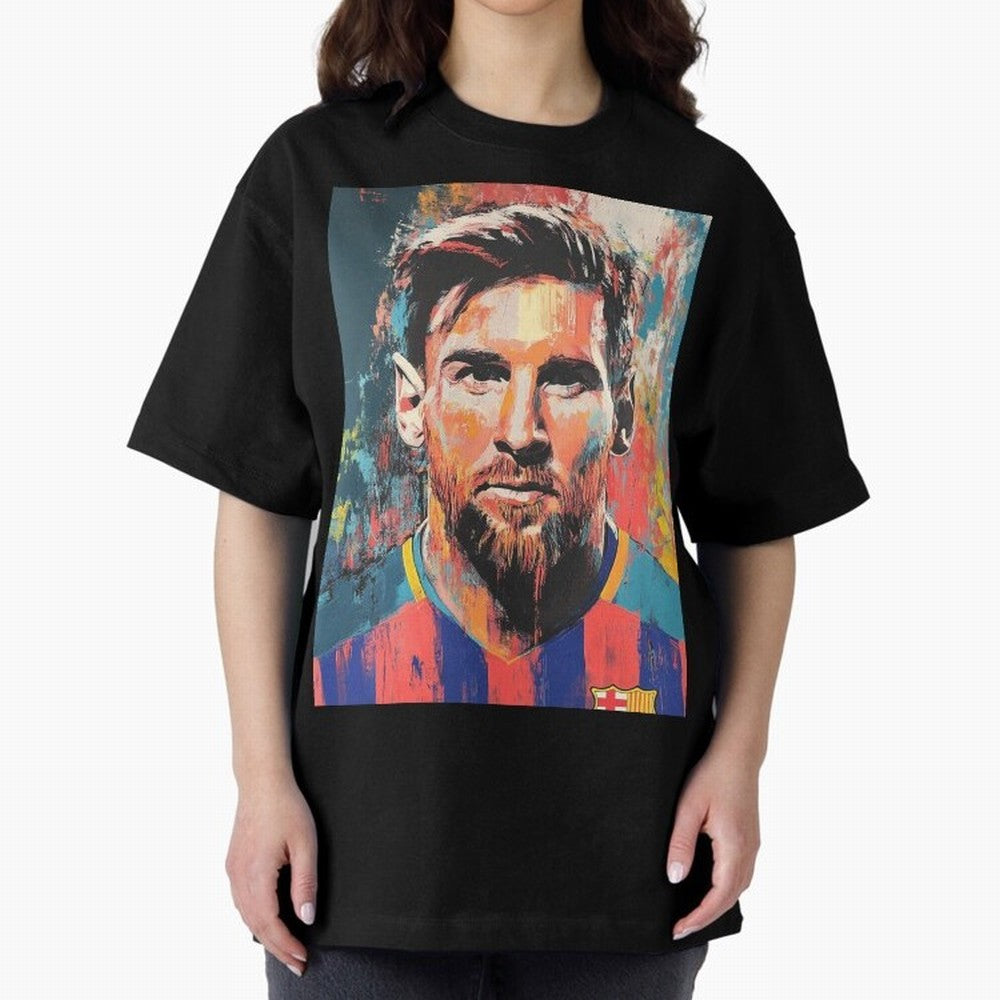 Lionel Messi Oversized T-Shirt Enjoy FIFA World Cup 2026 Group Stage for Fans of Neymar and Brazil, Portugal and Argentina, Bringing Vintage Soccer Flavor, Modern Football Stars, National Flags and Final Night Emotion; Created for Match Day
