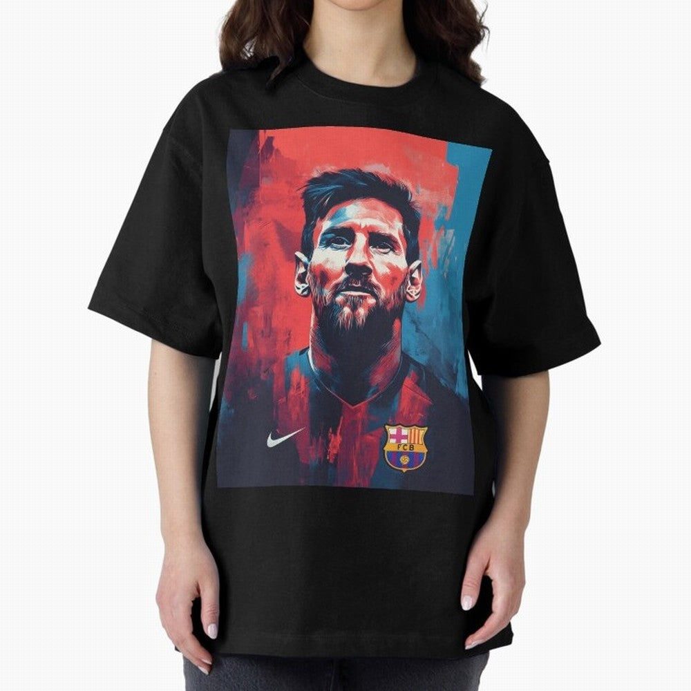 Lionel Messi Oversized T-Shirt Celebrate FIFA World Cup 2026 USA Canada Mexico for Fans of Messi and Cristiano Ronaldo and Argentina and Brazil, Bringing Football Passion, Legendary Performances, Festival Vibes and Supporter Community; Made for